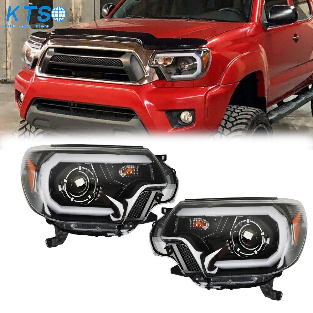 For 2012-2015 Toyota Tacoma Headlights w/LED Headlamp Clear Lens Right+Left