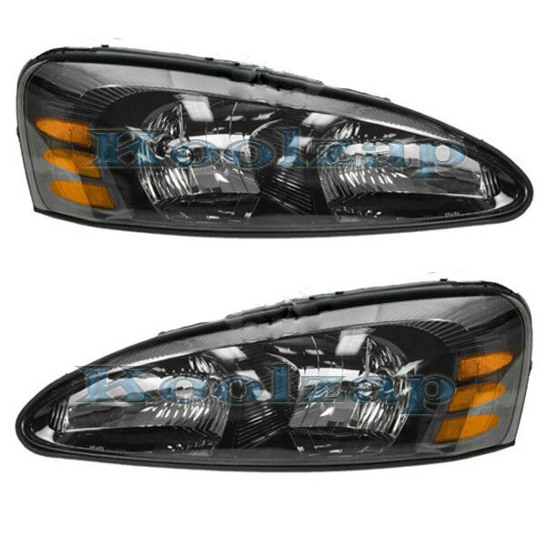 For 04-08 Pontiac Grand Prix Headlight Headlamp Head Light Lamp w/Bulb SET PAIR