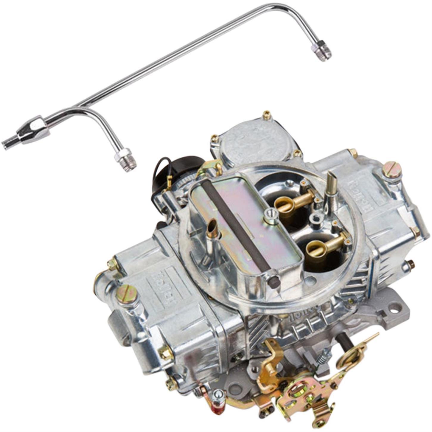 Holley 0-80508S 750CFM 4160 Carburetor w/Chrome Fuel Feed Line