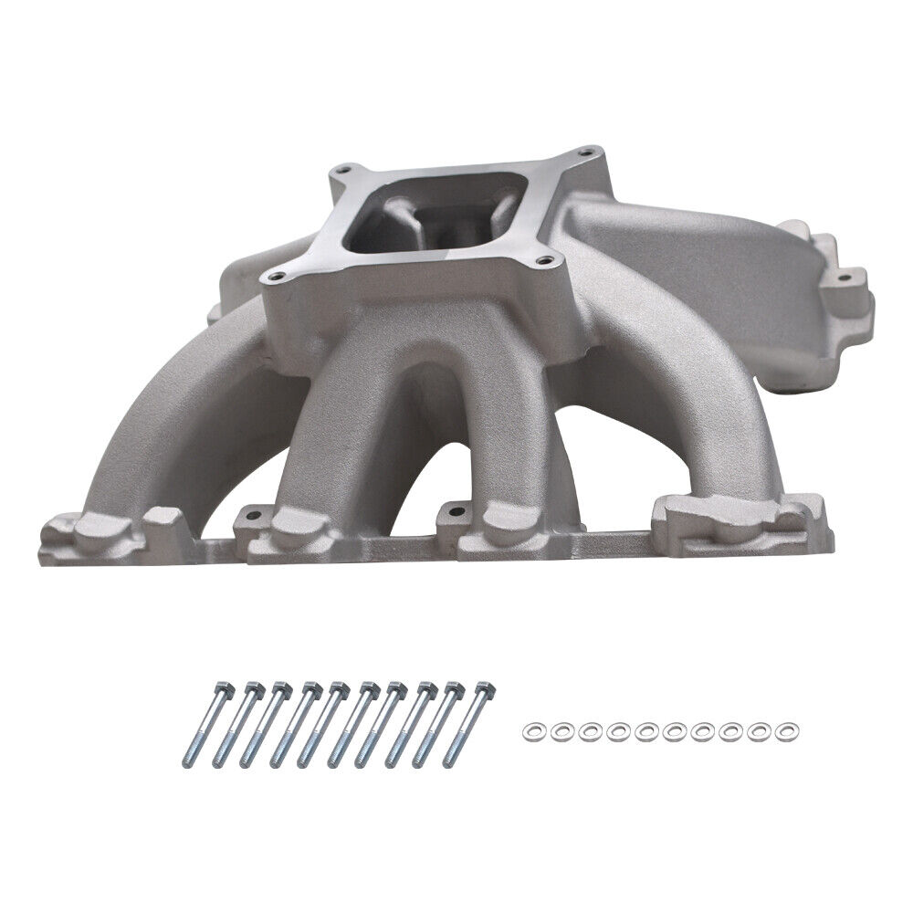 Satin Aluminum Cathedral Carb Intake Manifold For Gen III LS1/LS2 RPM 3500-8000