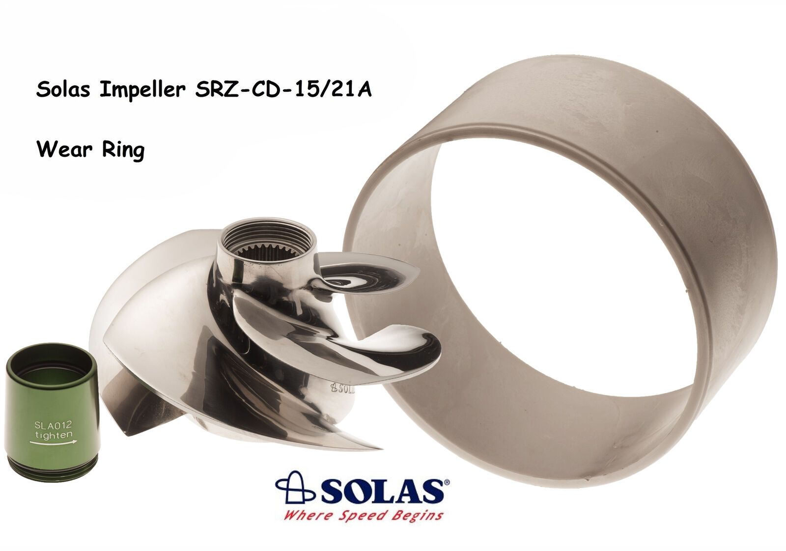 Solas Seadoo 4-Tec 255 260 Impeller SRZ-CD-15/21A W/ Wear Ring GTX-L RXP-X RXT-X
