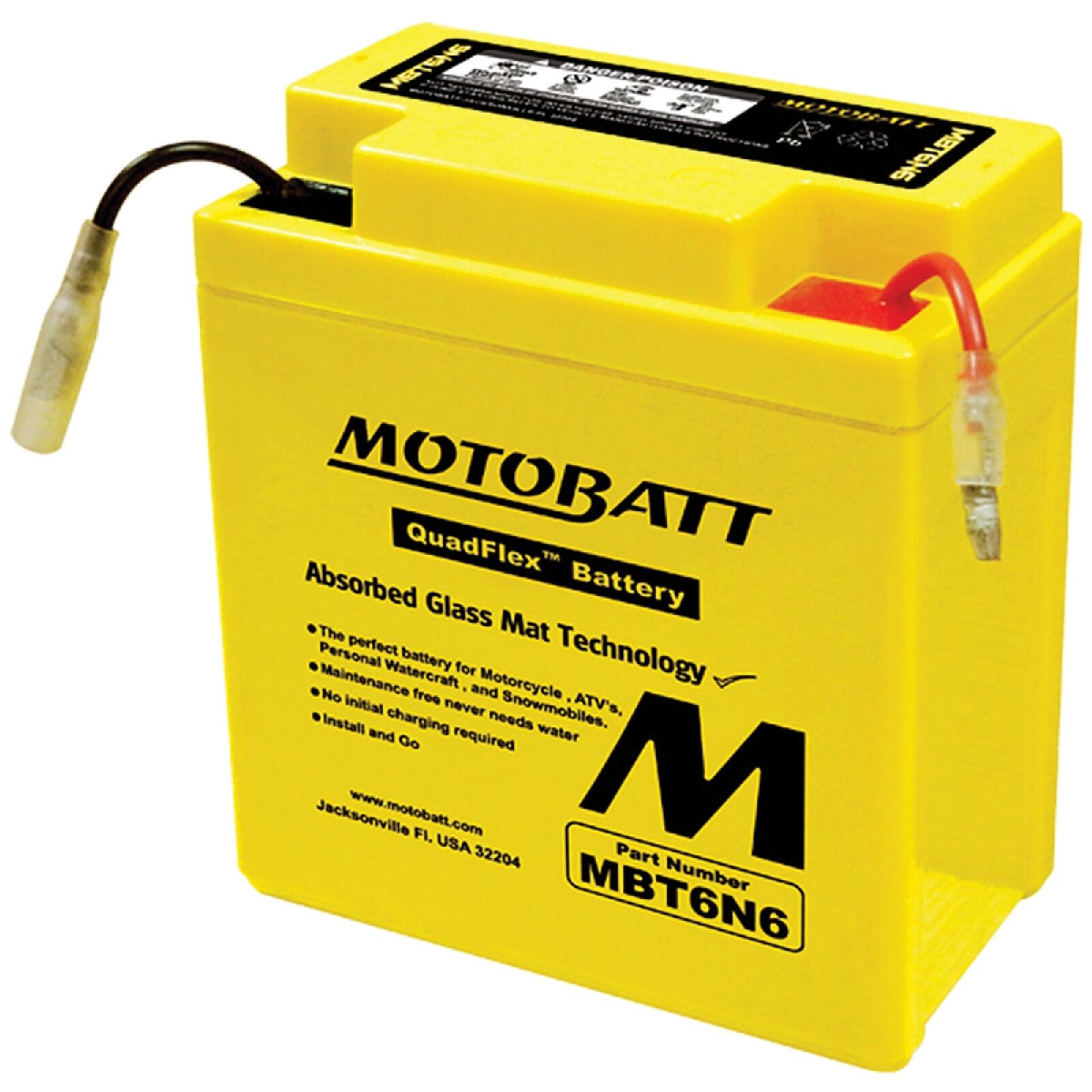 Motobatt Battery For Honda CA200 Honda 90 (C200 Touring 90) 90cc 63-66
