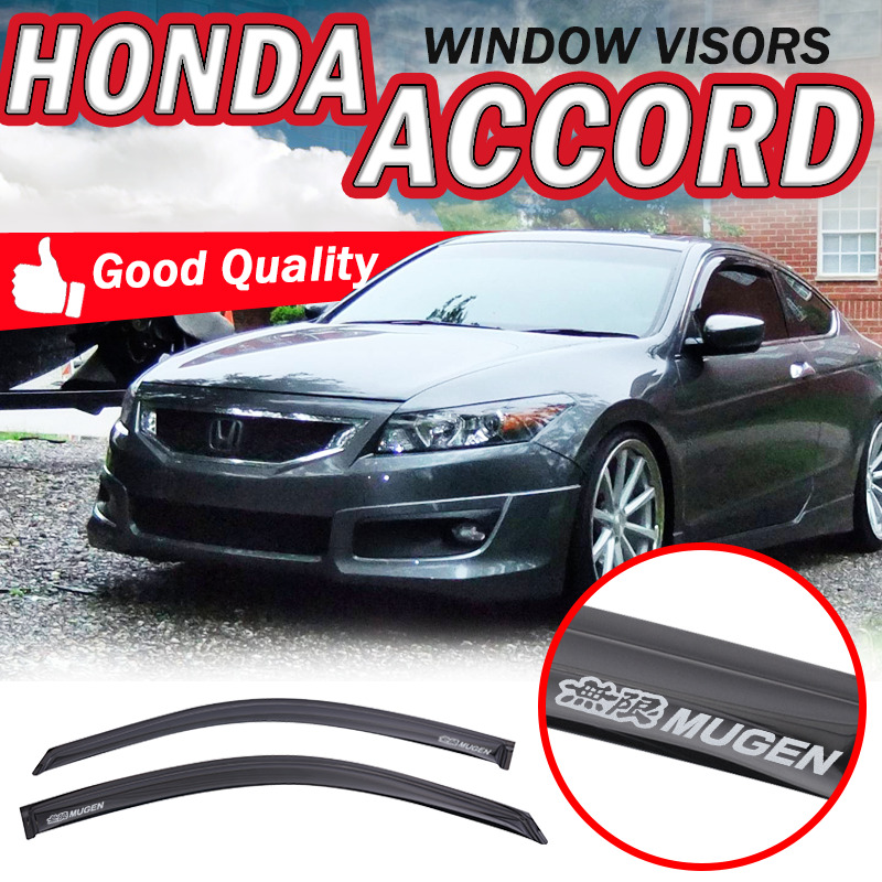 Fits 08-12 Honda Accord Coupe 2 Door Smoke Vent Window Visors Slim Acrylic Guard