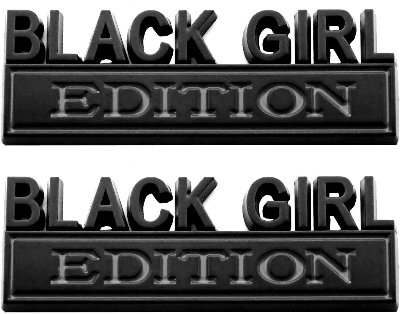 2x OEM Black Girl Edition Emblem Badge fits F series Silverado SUV Truck Black