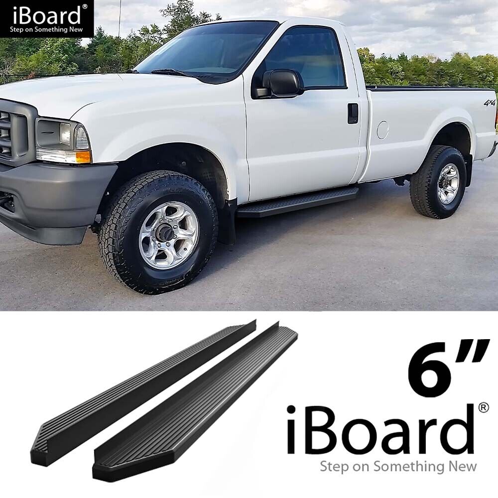 iBoard Black Running Boards Style Fit 99-16 Ford F250/F350 Regular Cab