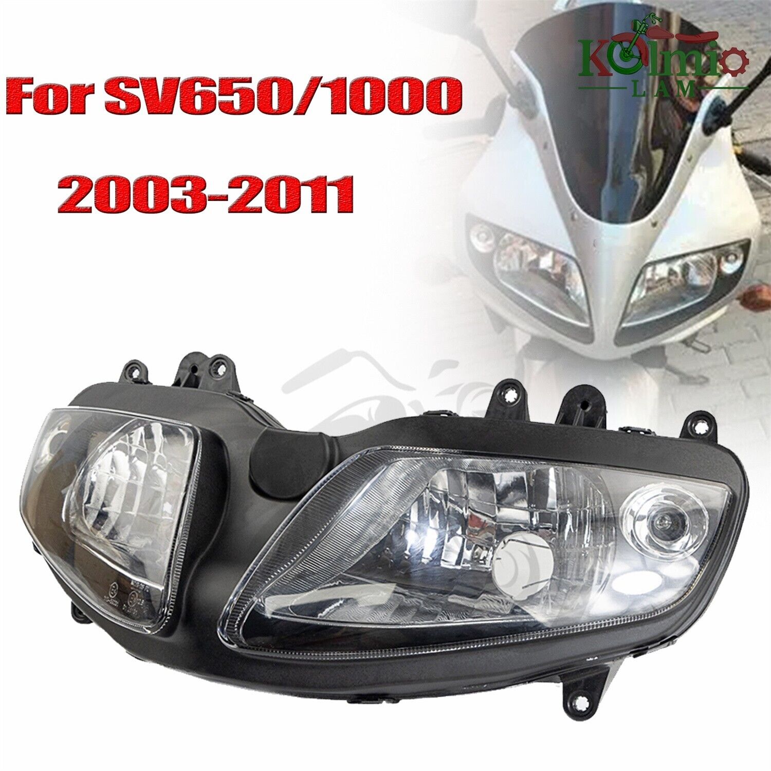 Fit for SUZUKI SV650 SV1000S 2003-2011 Motorcycle Headlight Assembly Headlamp 07
