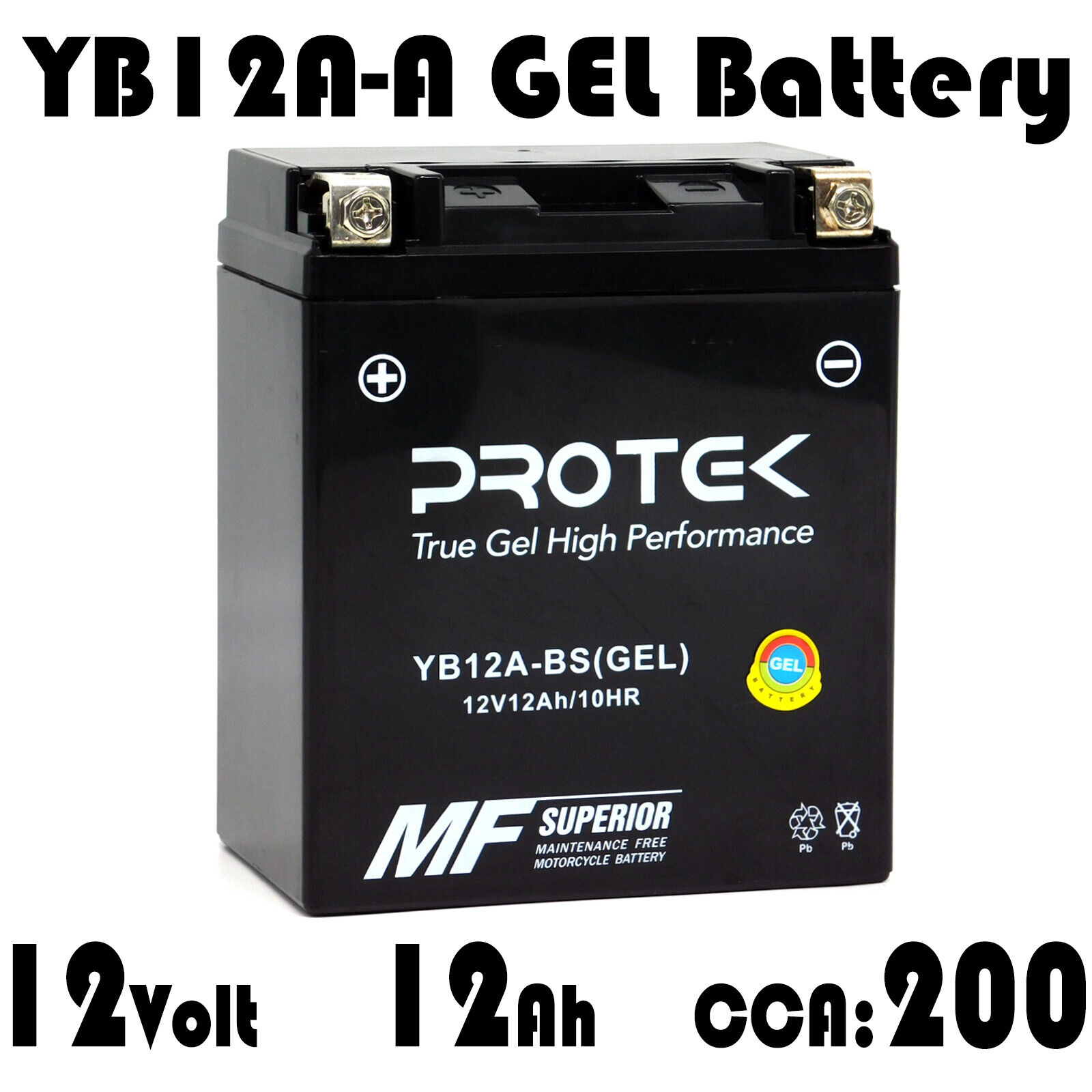 YB12A-A YB12A-B 12N12A-4A-1 Motorcycle 12V AGM GEL Battery Factory Actived 12Ah