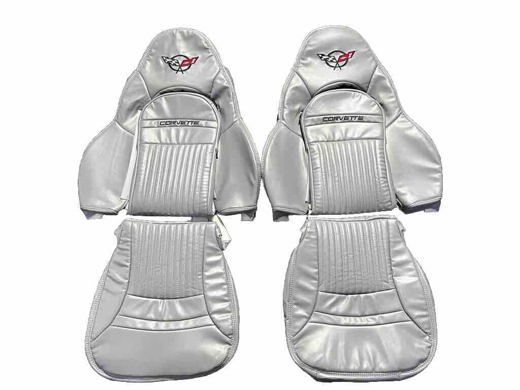Corvette C5 Sports 1997-2004 In Full Gray  Fuax Leather Car Seat Covers