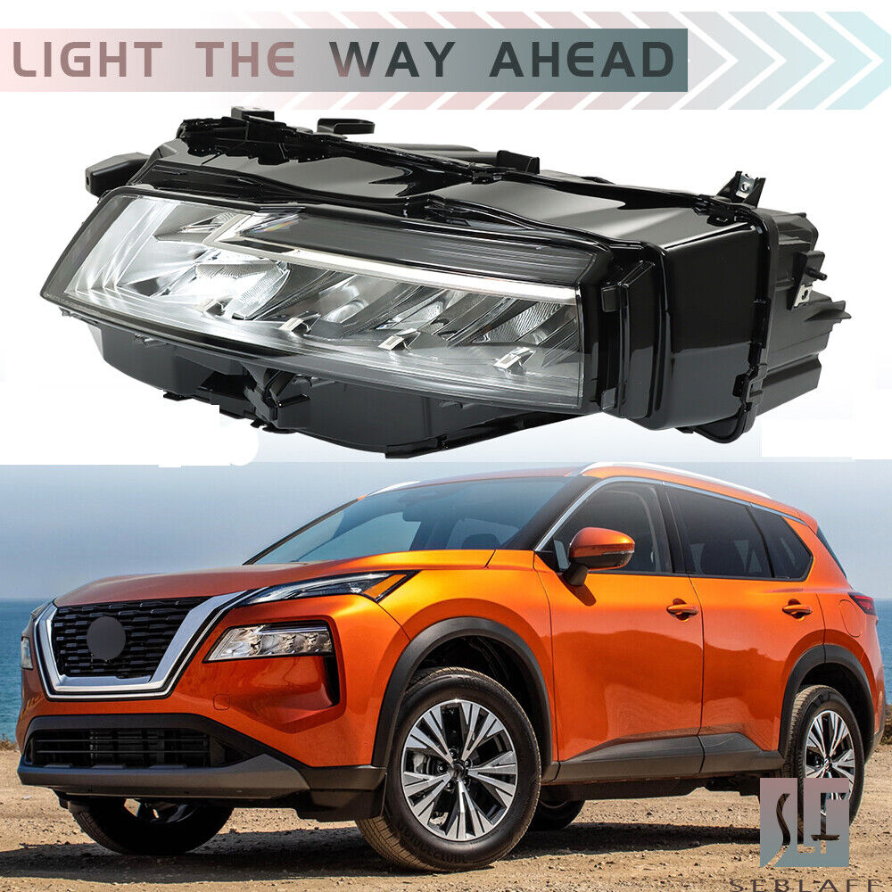 For 2021-2023 Nissan Rogue SL/SV LED Headlight Headlamp Chrome Clear Left Driver