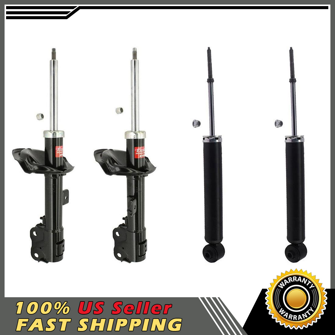 Front Rear KYB Excl-G Struts Shocks Absorber For 2009-2013 Mitsubishi Outlander