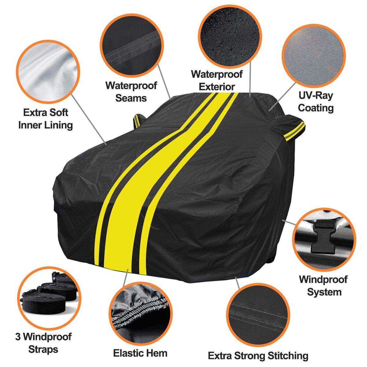 Peva CUSTOM FIT [FORD MUSTANG GT] CAR COVER 100% Waterproof All-Weather Outdoor