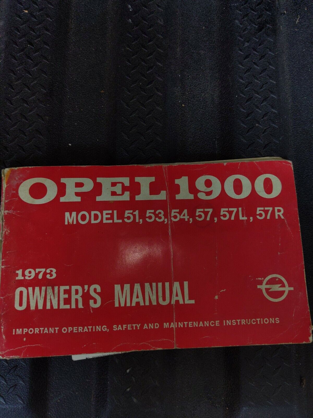 1973 Opel  Model 51 53 54 57 57L 57R Owners Manual