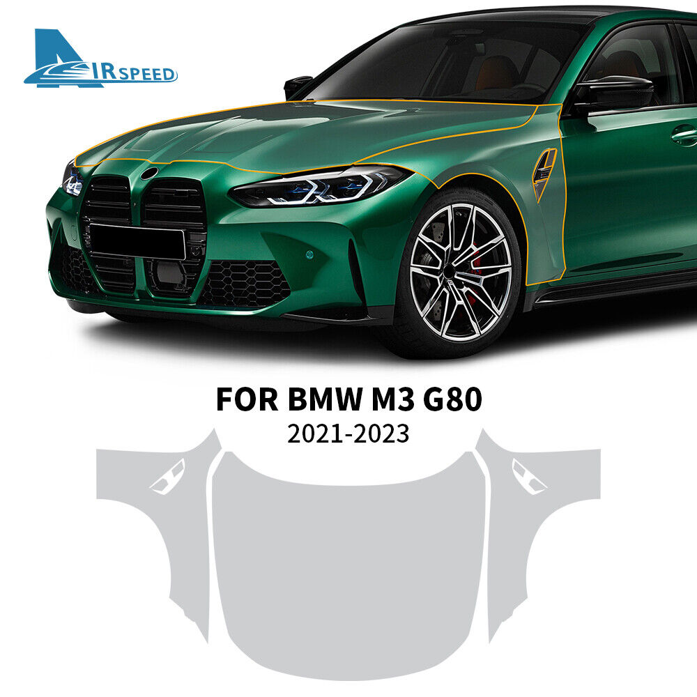 Hood Fender Precut Paint Protection Film PPF Clear PPF For BMW M3 G80 2021-2023