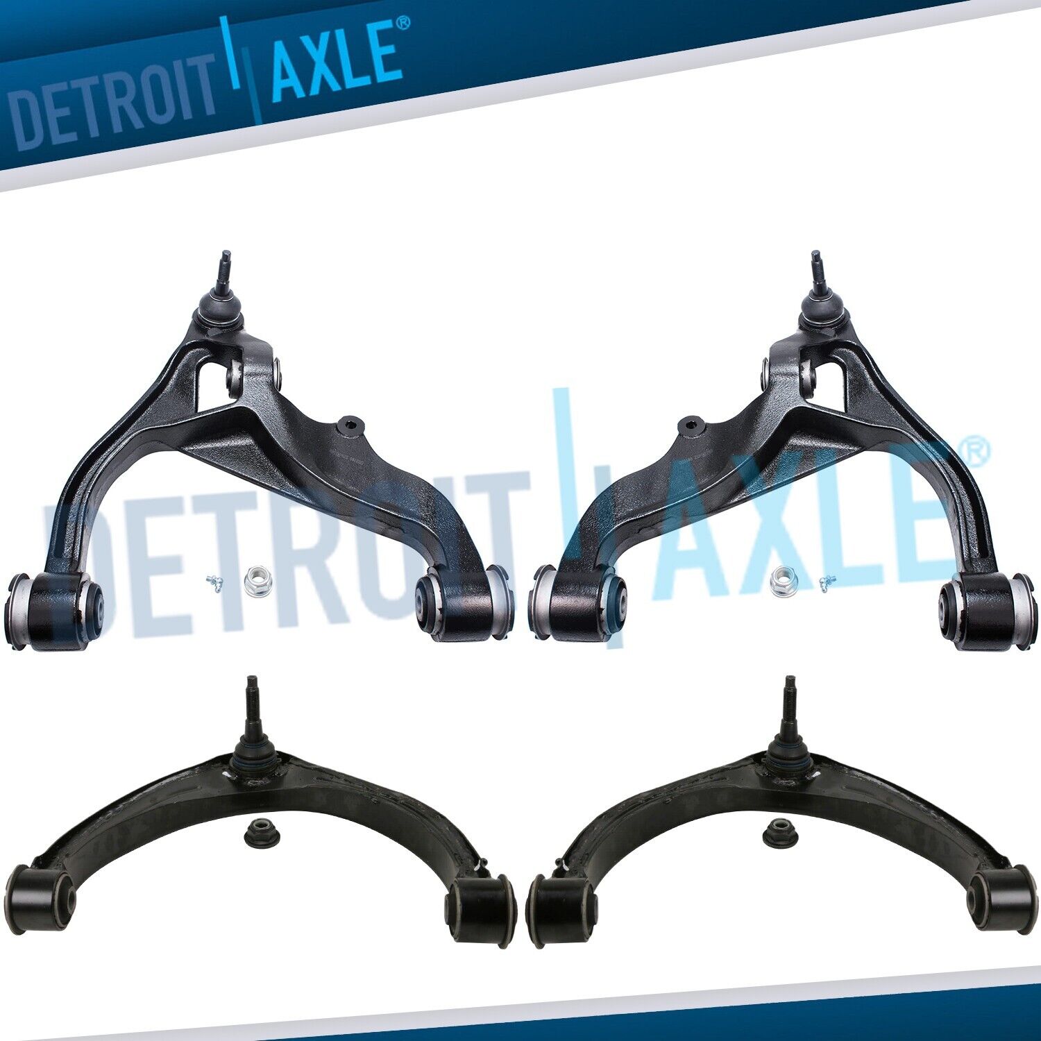 4WD 5-Lug Front Upper & Lower Control Arms w/Ball Joints for Dodge Ram 1500