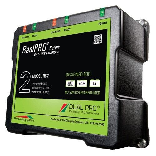 Dual Pro Rs2 Battery Charger 2 Bank 12 Amps