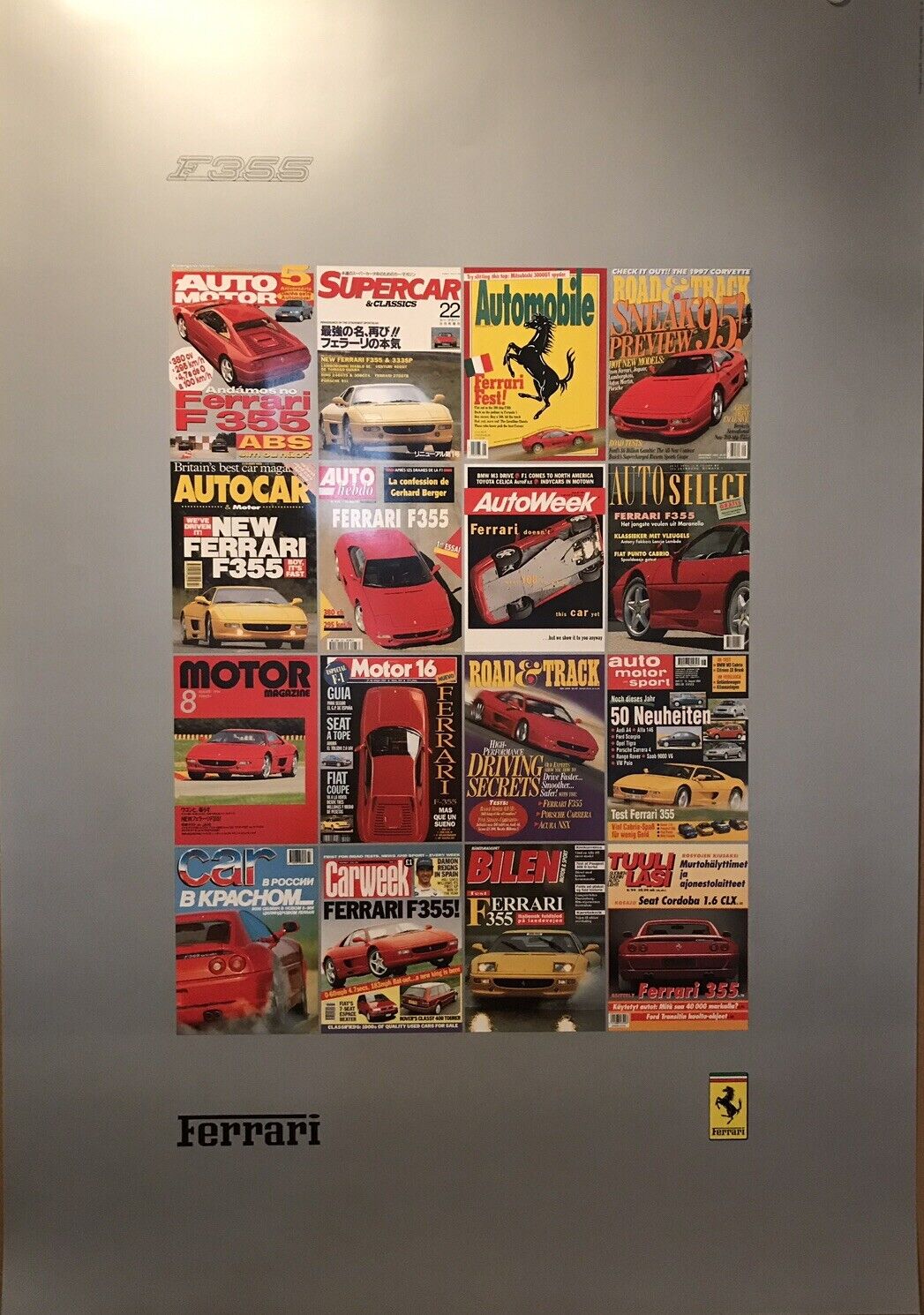 Ferrari F355 Magazine Covers Factory Car Poster Extremely Rare 1st On eBay 😁
