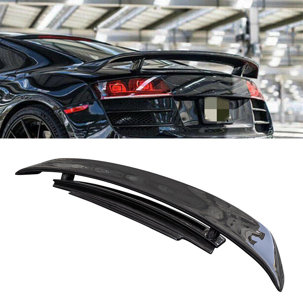 Carbon Fiber Trunk Wing Lip Rear Boot Spoiler For 07-15 Audi R8 GT V8 V10 Coupe