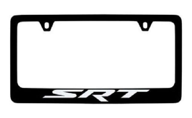 Dodge SRT Black Coated Metal License Plate Frame Holder