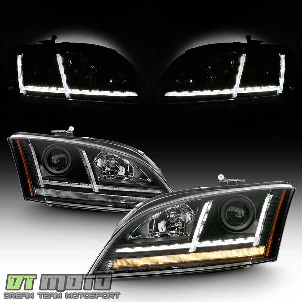 For [HID/Xenon] 2008-2014 Audi TT LED DRL Sequential Signal Projector Headlights