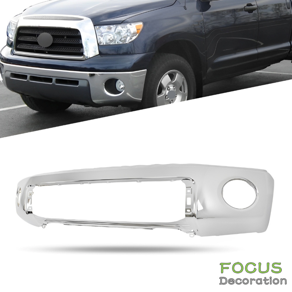 For 2007 2008 09-2013 2014 Toyota Tundra Steel Front Bumper Chrome 521110C021