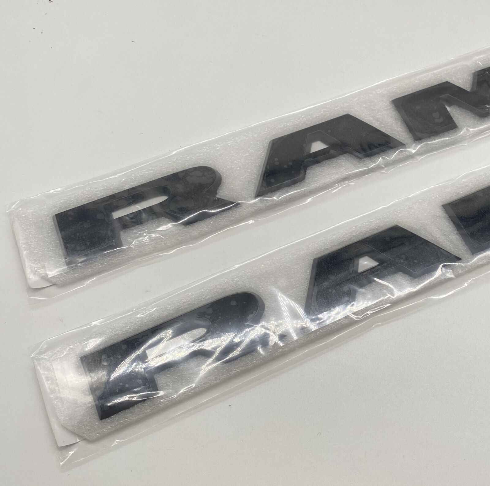 2x Black Front Door Side Letters Emblems For RAM 1500 2500 3500 2019-2023 Badges