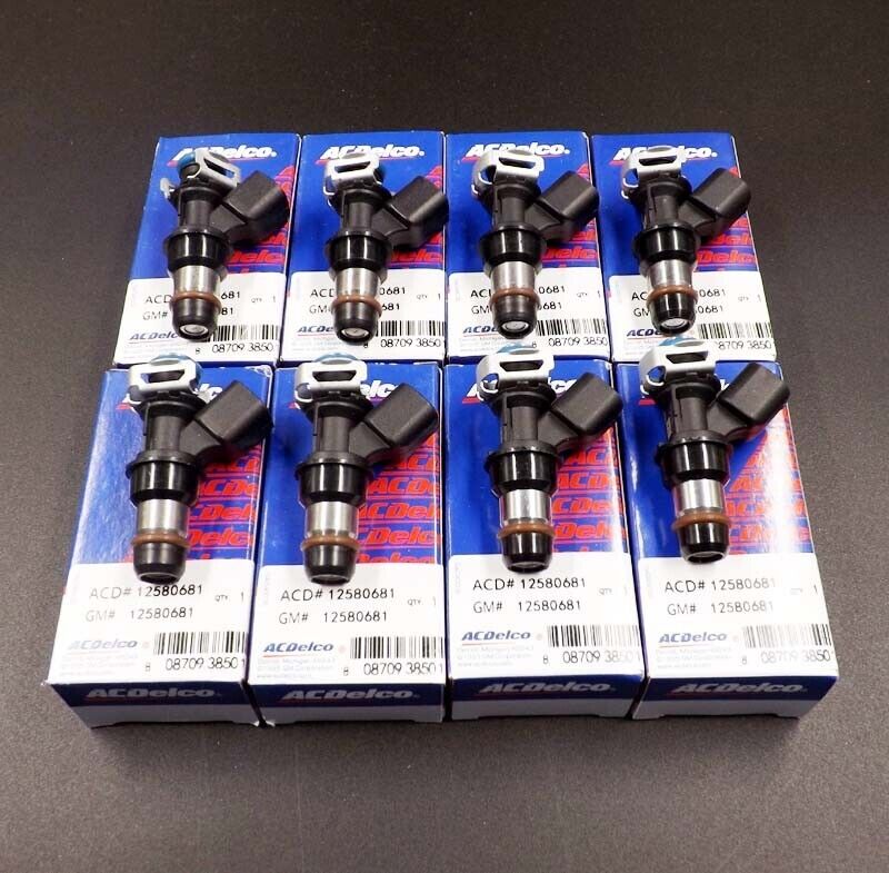 8x Genuine ACDelco 12580681 Fuel Injector 217-1621 2004-10 Chevy GMC 5.3/6.0/6.2