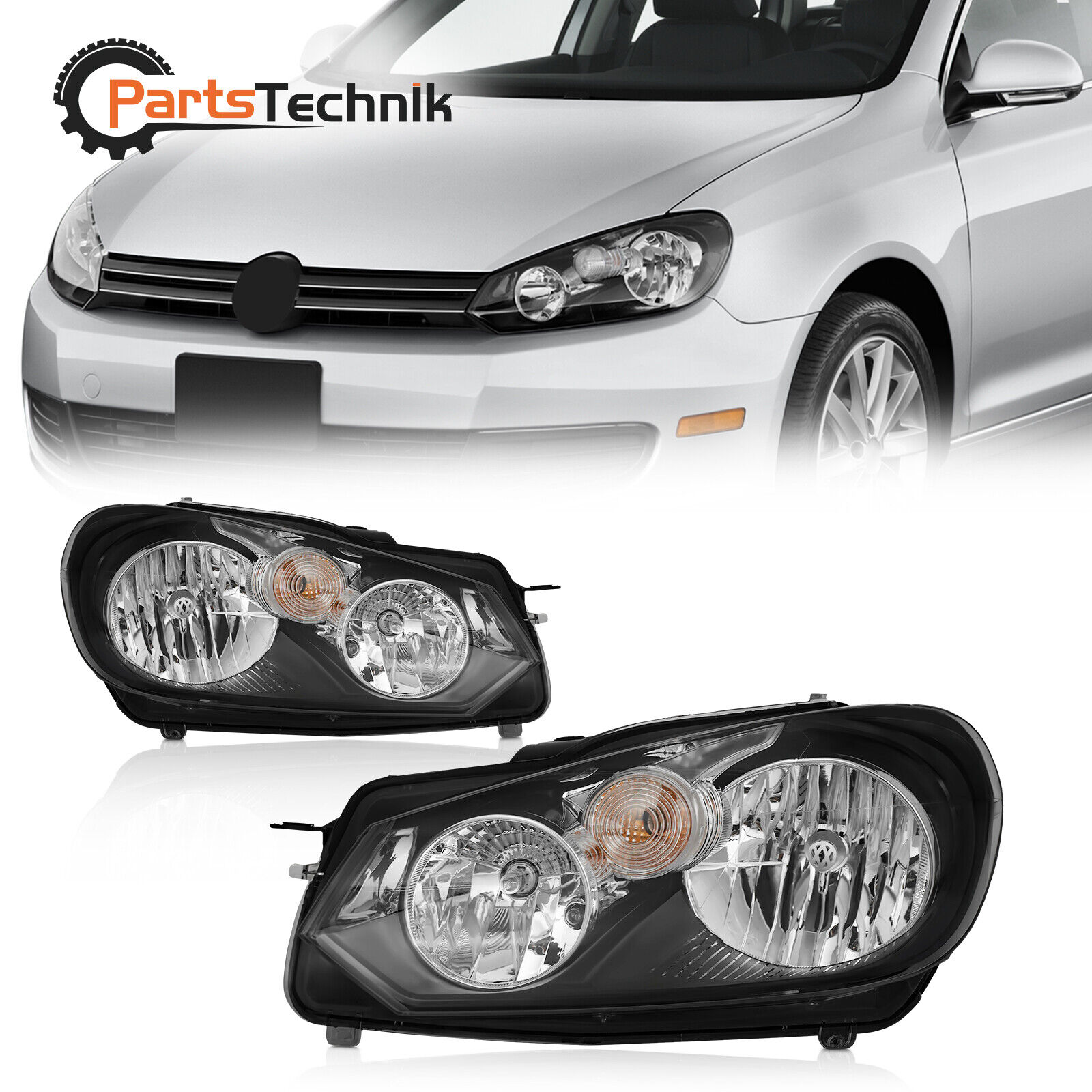 For 2010-2014 Volkswagen Sportwagen Golf/Jetta Headlight Assembly Left & Right