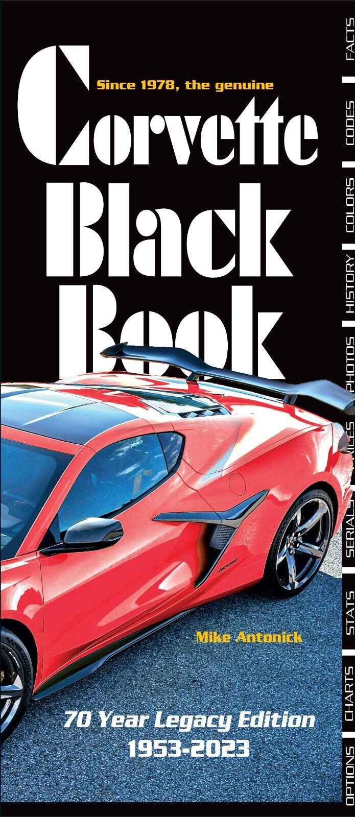 N-E-W   1953 - 2023 Corvette Black Book Options Codes Numbers Colors NEW C1- C8