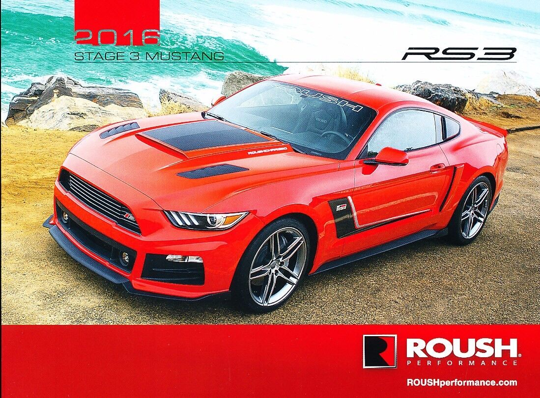 2016 Roush Ford Mustang RS3 Stage 3 Special  1-page Sales Brochure Card