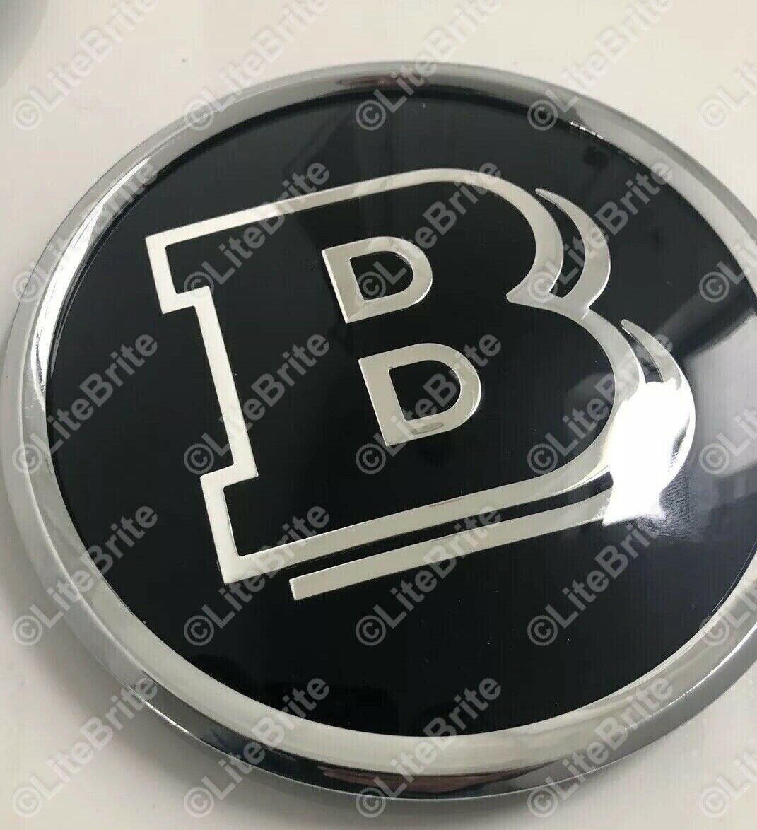 For black Brabus B 18.5CM Grille Badge Emblem for Mercedes Benz A B C E S Class