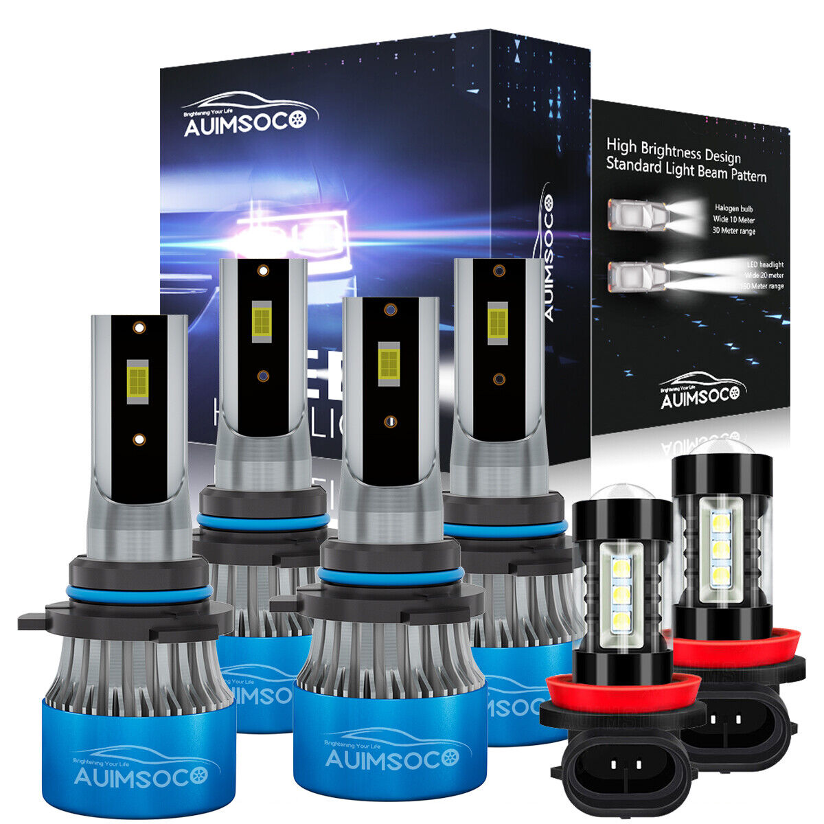 For 2011-2015 Nissan Armada 6X LED Headlight + Fog Light Bulbs Combo Kit 6000K