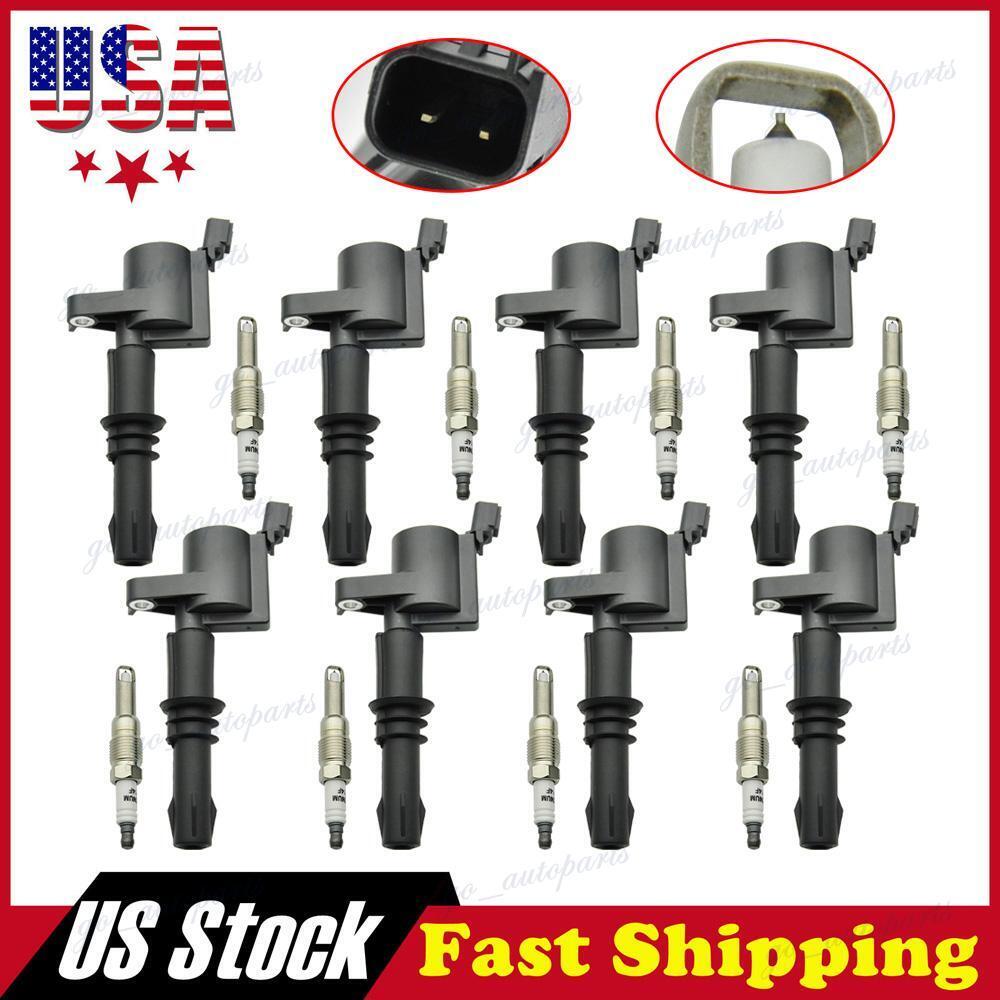 8Pack Ignition Coils and PLATINUM Spark Plugs For Ford F150 5.4L 2004-2010 DG511