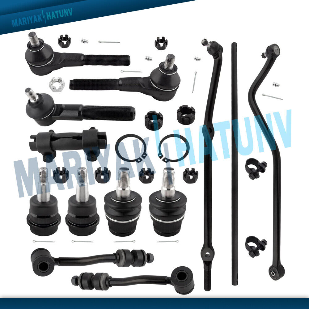 13PCS Drag Links Tie Rods Ball Joints Sway Bar End Center Kit For Jeep Cherokee