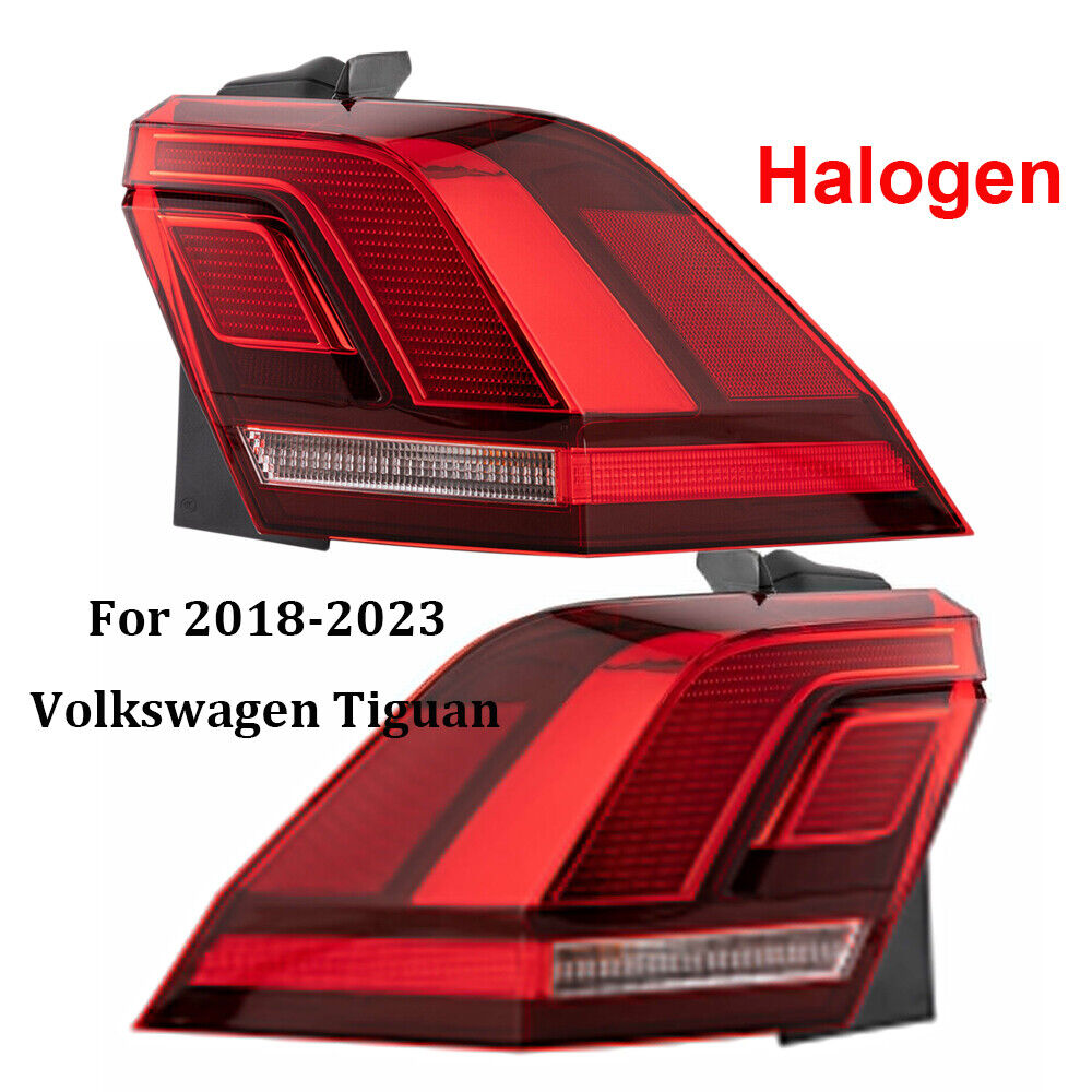 Left & Right Outer Tail Light Set Fits 2018-2021 Volkswagen Tiguan Halogen Lamps