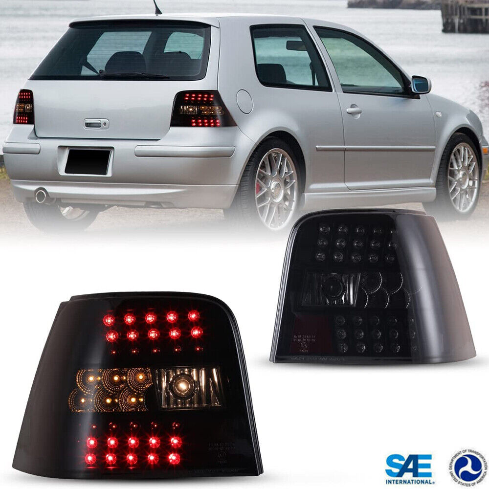 1999-2004 For VW Volkswagen Golf MK4/GTI LED Tail Lights Black Smoke Brake Lamps