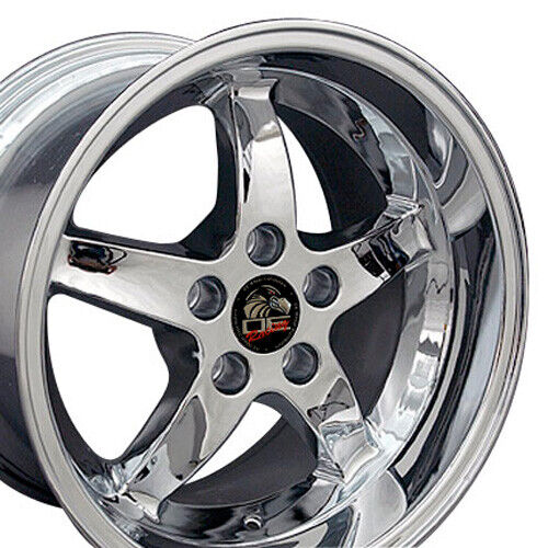 17x10.5/17x9 Rims Fit Mustang Cobra R DD Style Chrome Wheel SET
