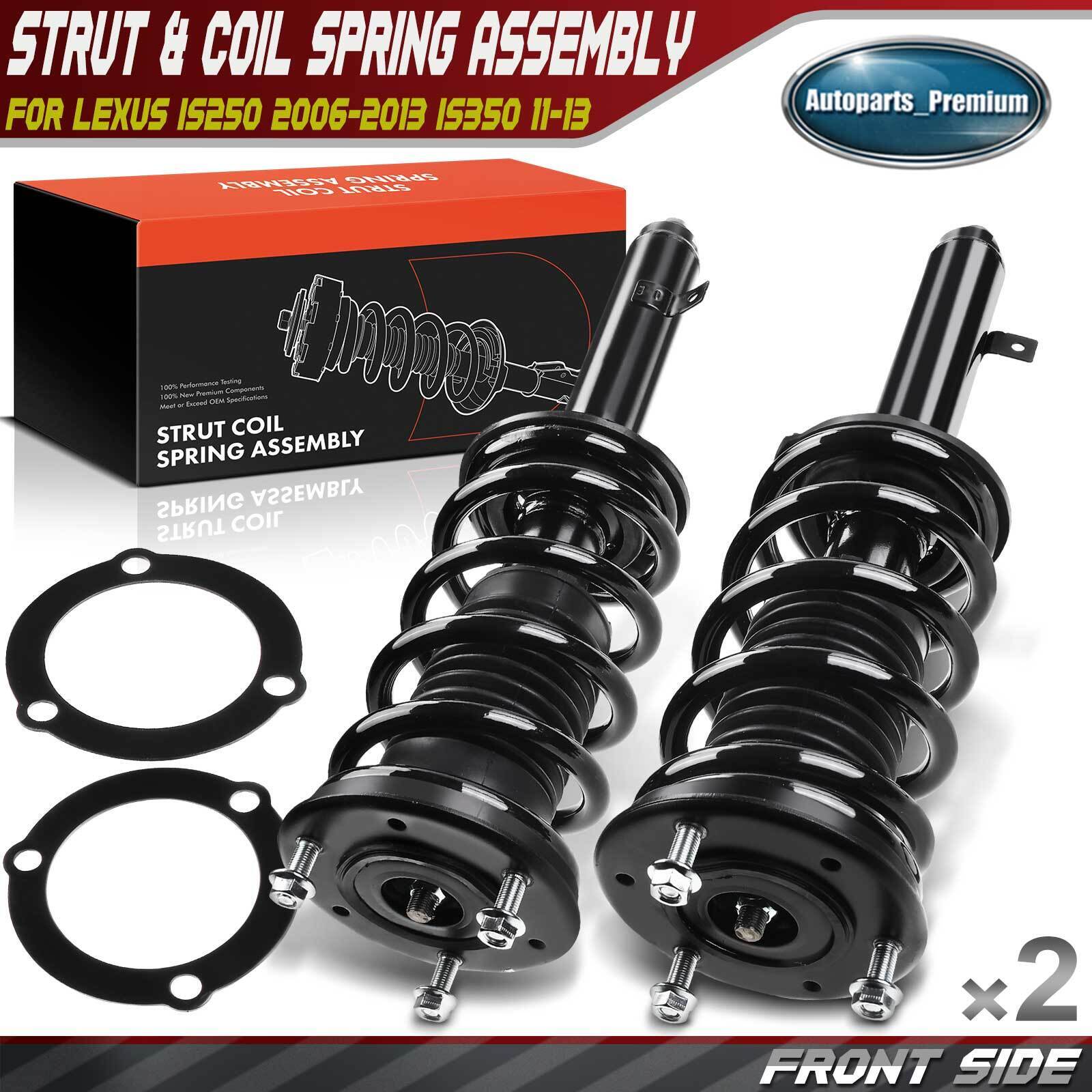 2x Complete Strut & Coil Spring Assembly for Lexus IS250 06-13 IS350 11-13 AWD