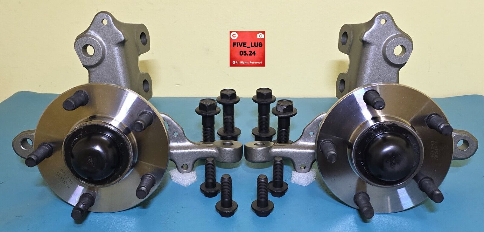 1996-2004/96-04 SN95-Ford Mustang Spindles, New Nuts & Hubs MOUNTED & TORQUED