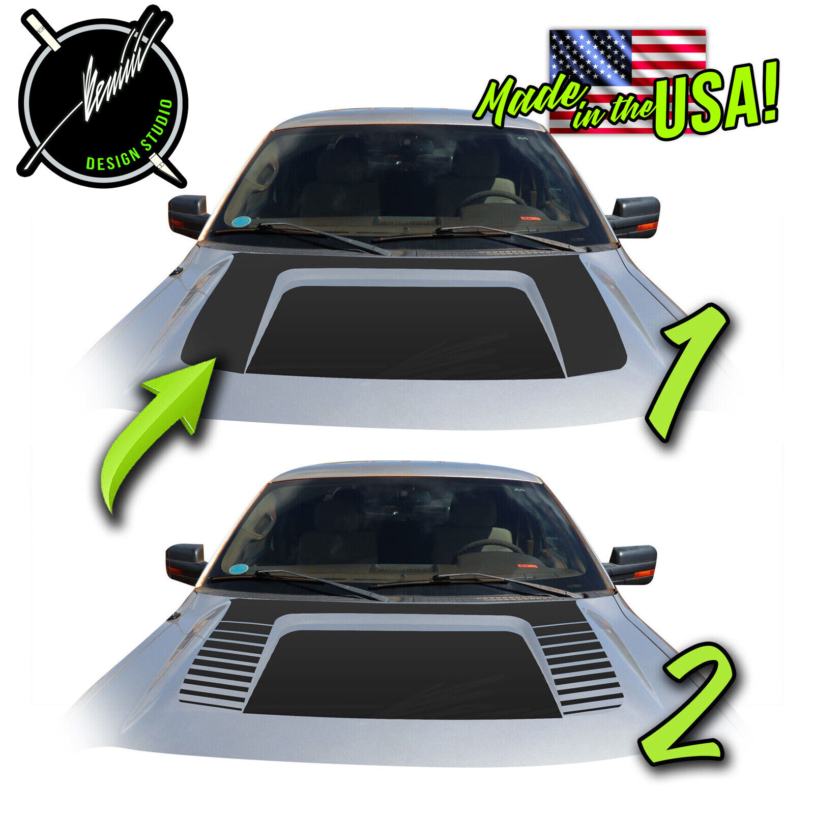 Hood Blackout Vinyl Decal Racing Stripes Graphics FITS Ford F-150 F150 2009-2014
