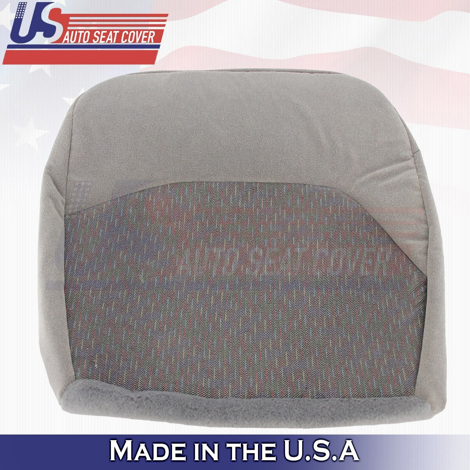 1996 1997 For Ford F150 F250 F350 XLT Front Driver Bottom Cloth Seat Cover Gray