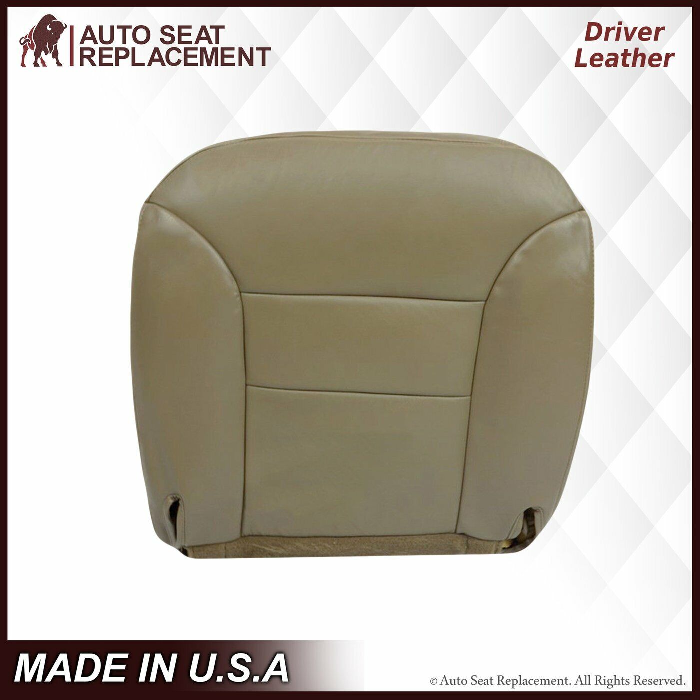 1995 To 1999 GMC Sierra & Chevy Tahoe Suburban Leather Seat Cover Tan