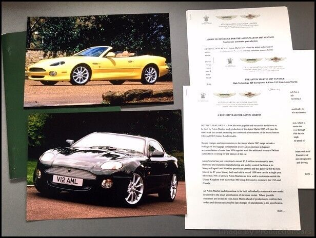 2000 2001 Aston Martin DB7 Original Car Media Brochure Catalog Press Kit