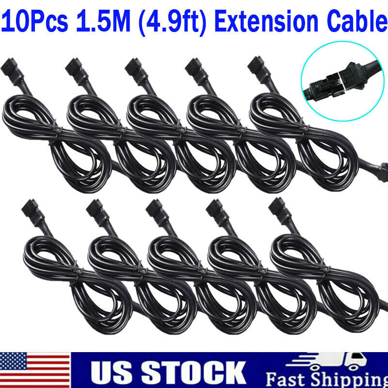 10x 4Pin Extension Wire Cable Connector For RGB LED Strip Rock Lights Glow Lamp