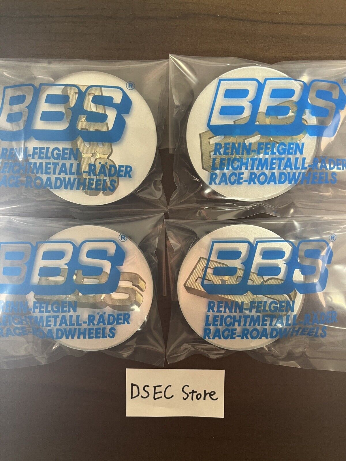 BBS Wheel Center Caps 70mm  Platinum Silver P5624173 -Set Of 4pcs