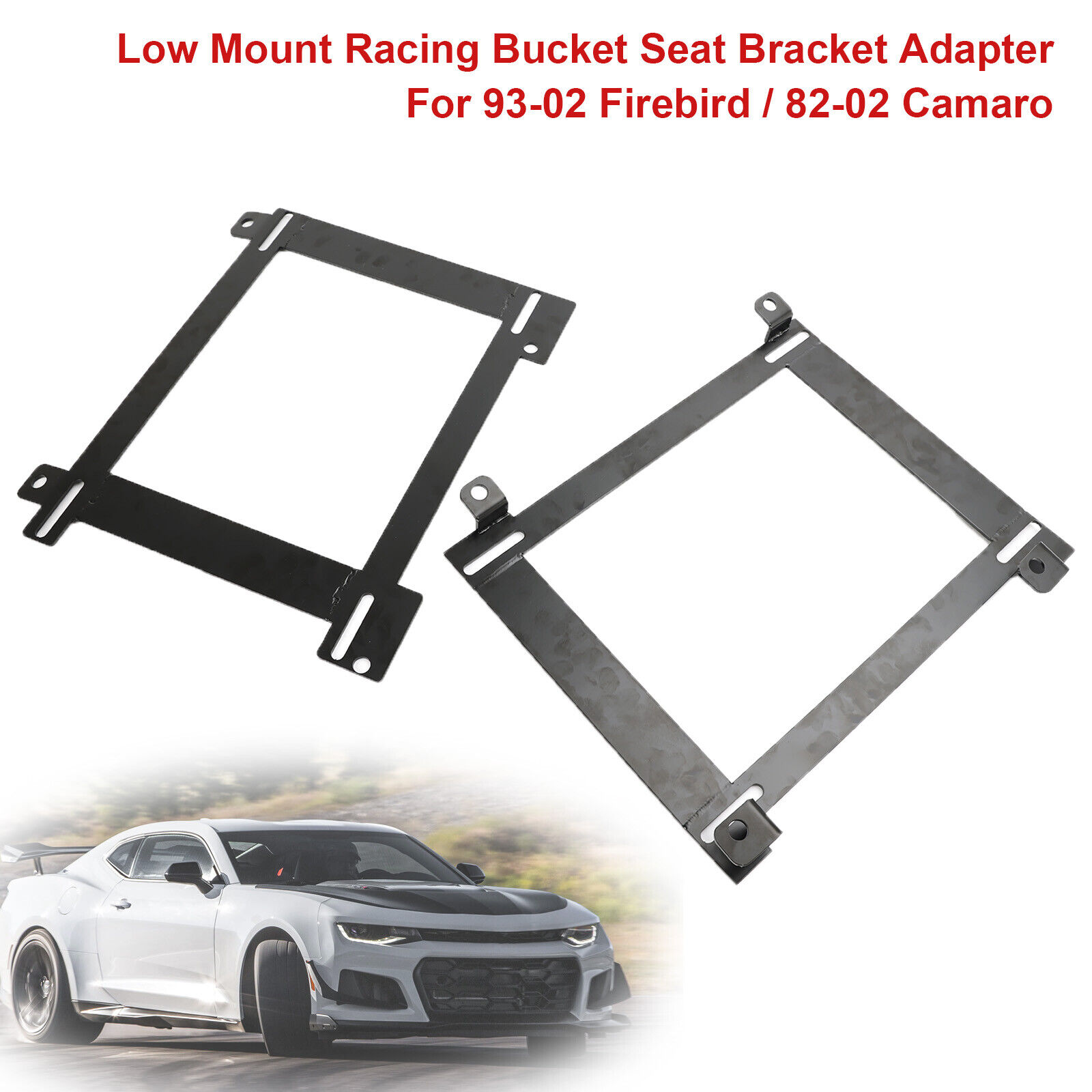2X Low Mount Racing/Bucket Seat Tensile Bracket For 93-02 Firebird / Camaro #1
