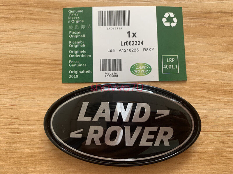 Range Rover Sport Supercharged Tailgate Emblem Black Land Rover Oval 3D Badge