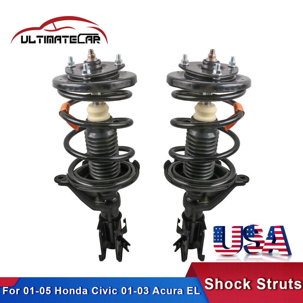 Set 2 Front Shock Struts Absorbers For 2001-2005 Honda Civic 2001-2003 Acura EL