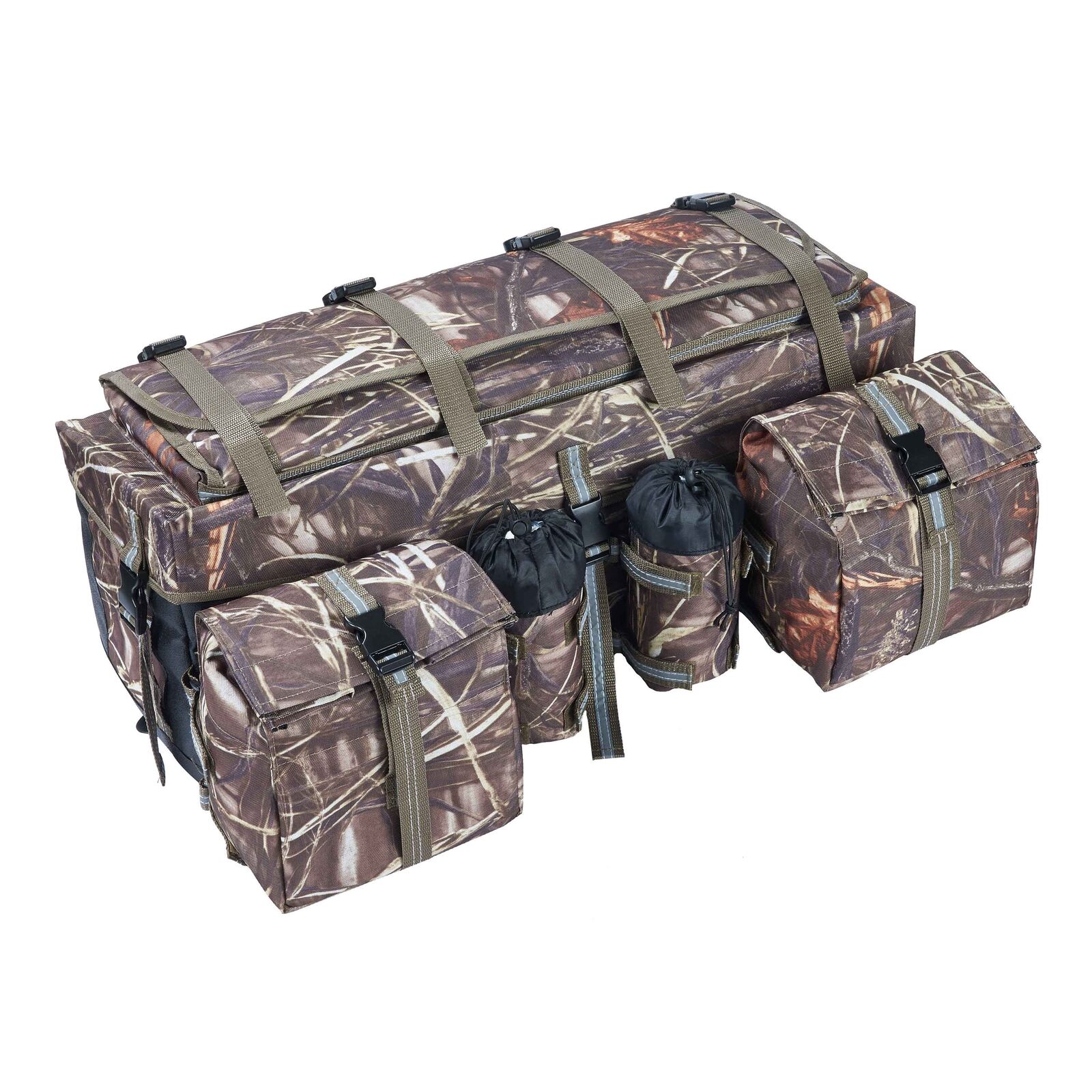 ATV Cargo Bag Rear Rack Gear Bag Waterproof with Topside Bungee Tie-Down Storage