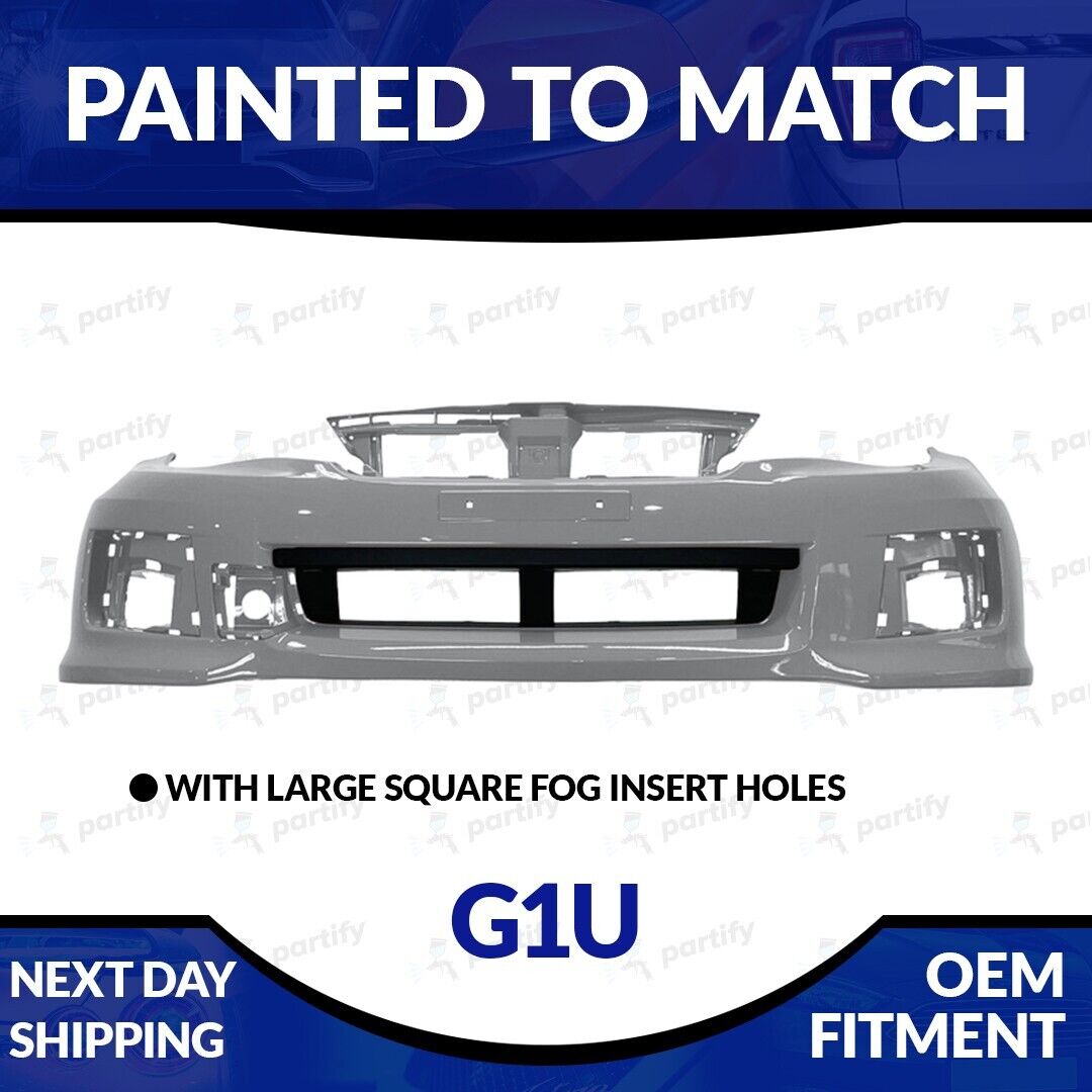 NEW Painted G1U Silver 2011-2014 Subaru Impreza WRX/ STi Unfolded Front Bumper
