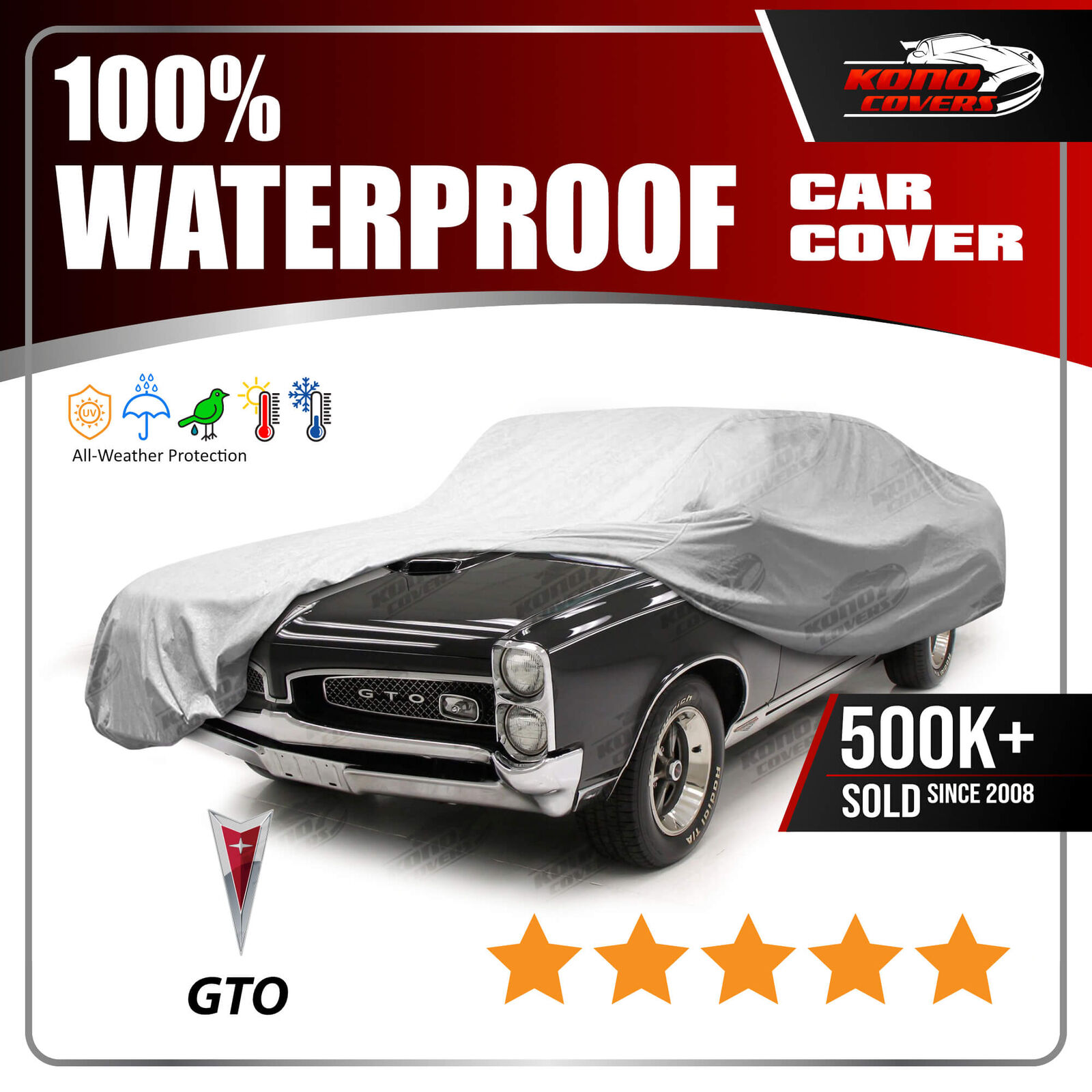PONTIAC GTO 1964-1967 CAR COVER - 100% Waterproof 100% Breathable